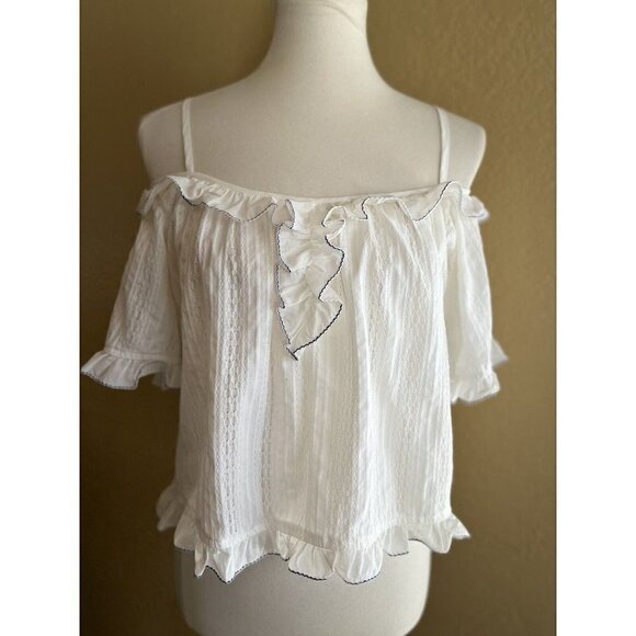 Pursue Tops - Pursue Nasty Gal Women's Solid White Off The Shoulder Blouse Top One Size